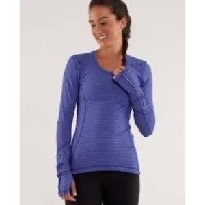 Women's Blue Long Sleeve Top